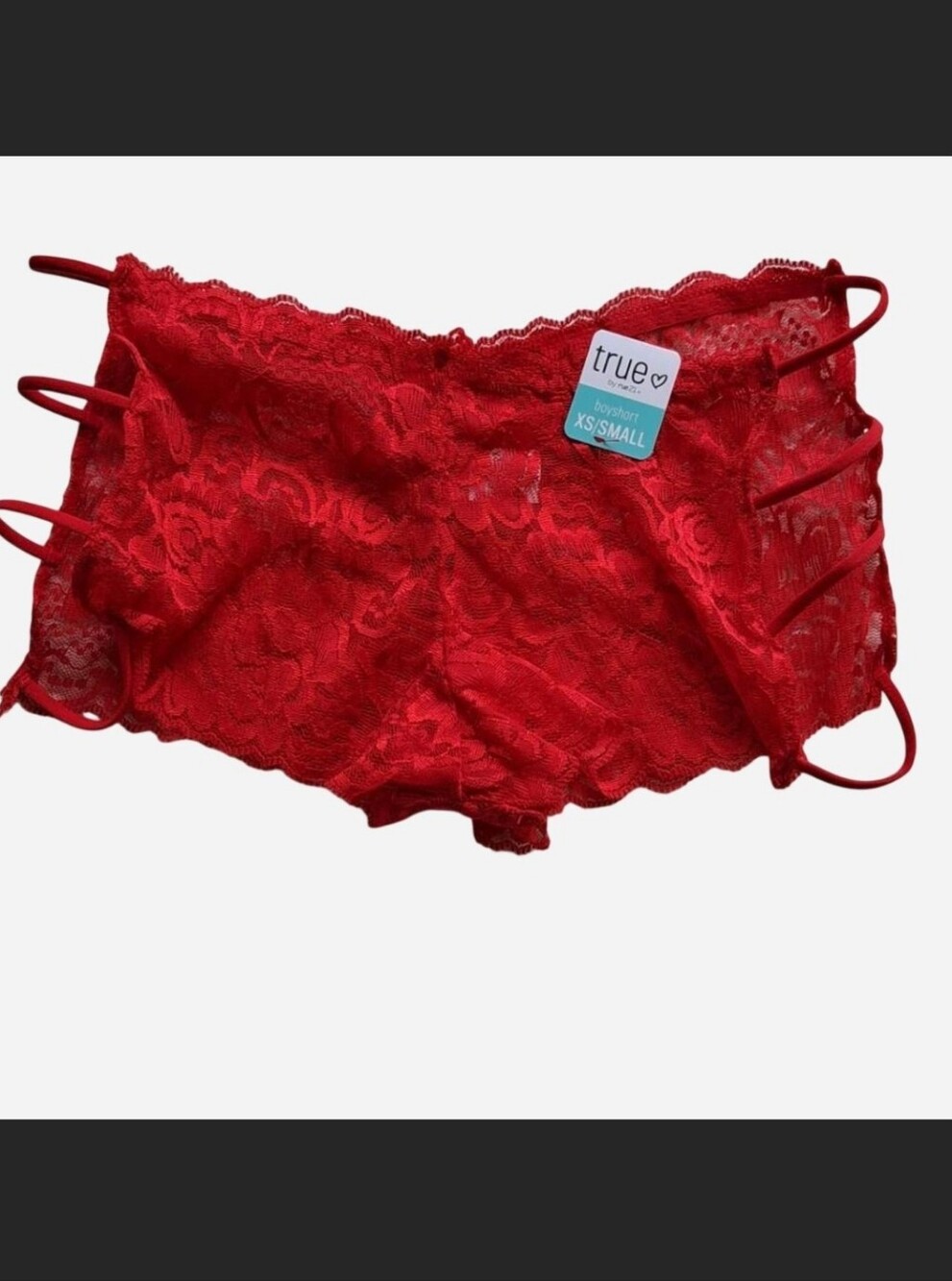 Rue21 Red Lace Boyshorts with Strappy Sides